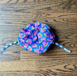 Tea Collection Reversible Toddler Girl Sun Hat Watermelon & Stripes 12-24 months
